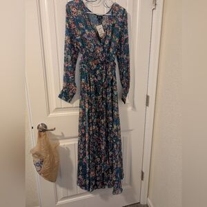 Floral Long Sleeve Maxi Dress